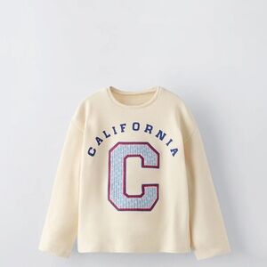 Zara Cream Long Sleeve Top